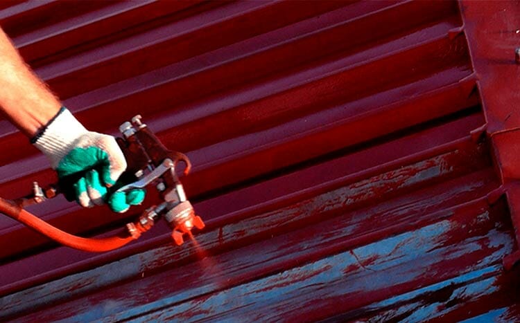 What kind of paint do you use on a rusty metal roof red roof