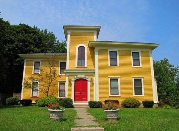 Bright or loud colors house