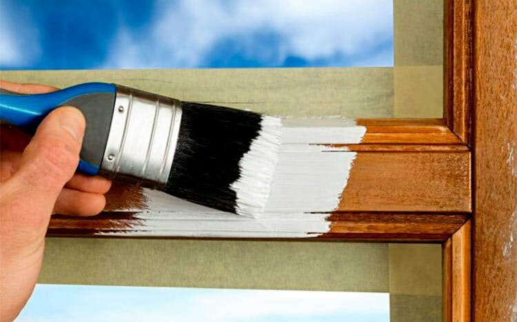 How to paint over stained wood white color