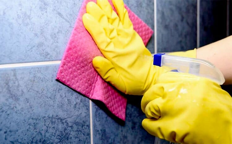 How to remove pink mold from showers