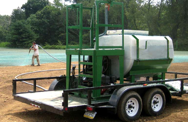 hydroseeding a large quarter acre property