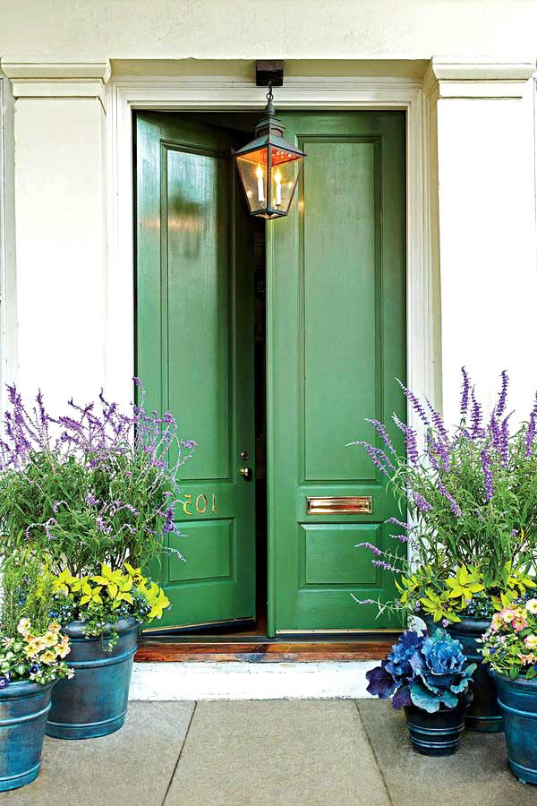 door painted green