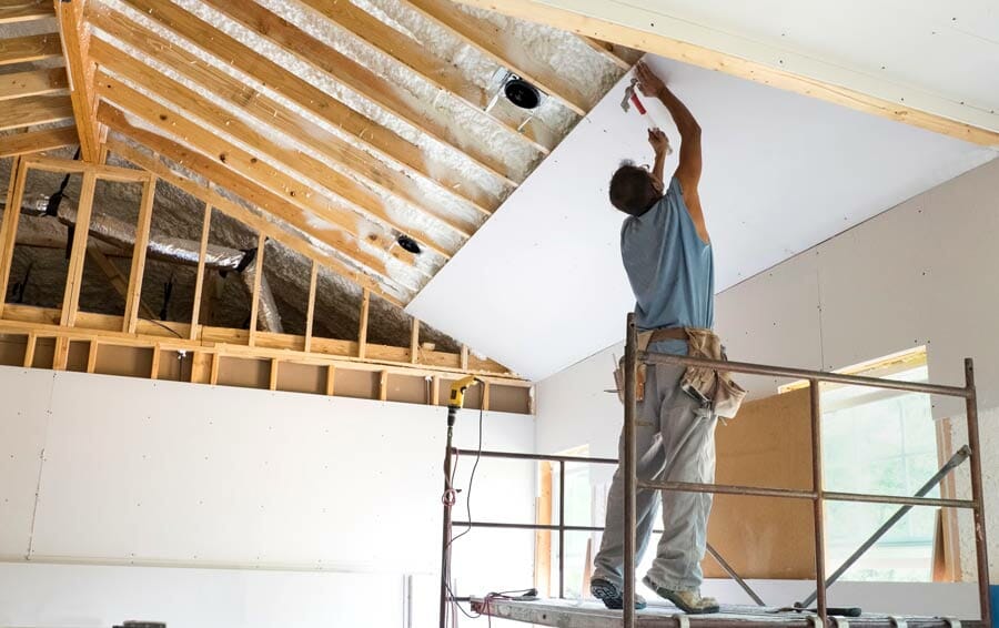 right thickness drywall for ceilings