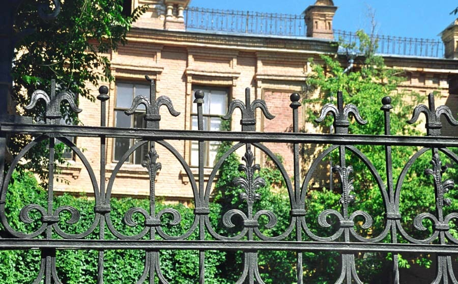 wrought iron fence