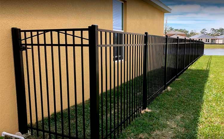 Aluminum fence cost per panel picture