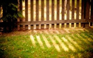 Does a fence define the property line wooden fence and sun light