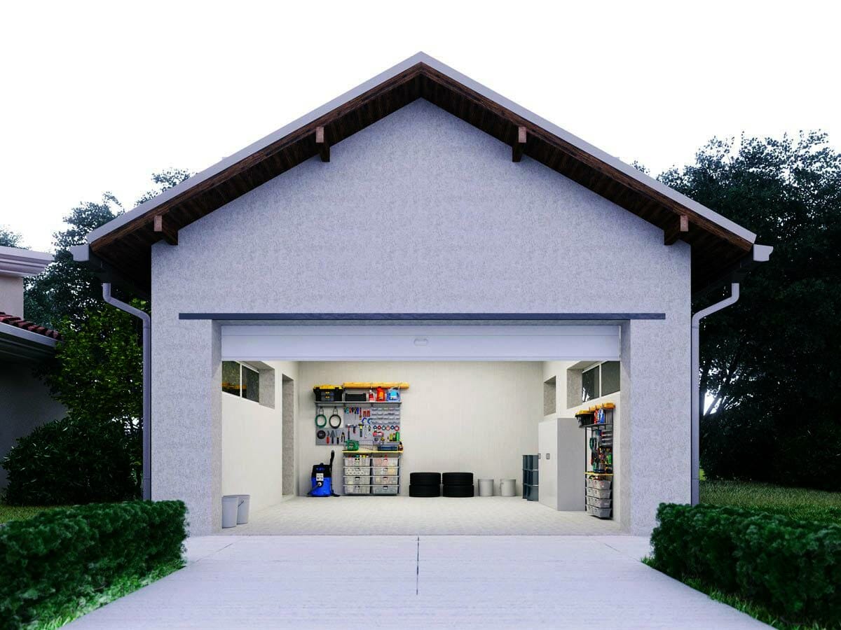 paint garage walls with exterior paint