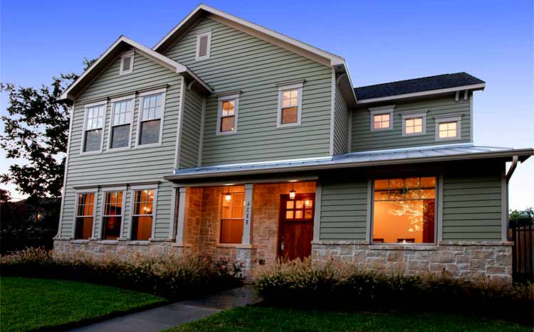 Redwood siding vs cement siding house