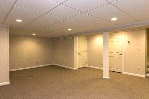finished basement drop ceiling