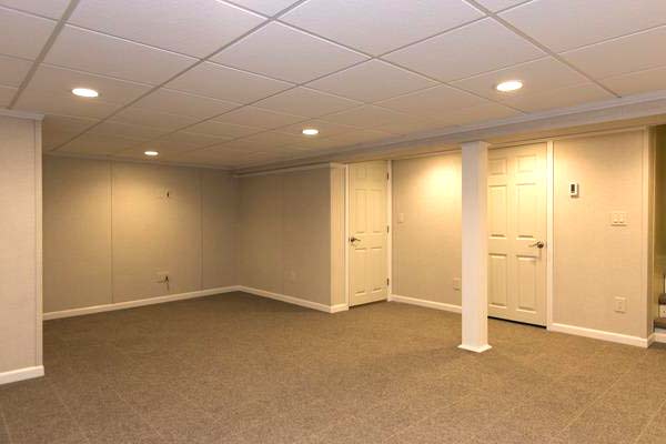 finished basement drop ceiling