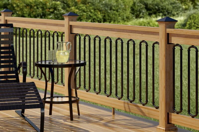 Wrought Iron Steel Deck Railing