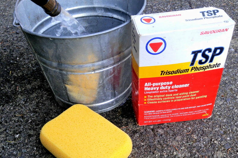Step 4 Scrub the affected area with trisodium phosphate (TSP)