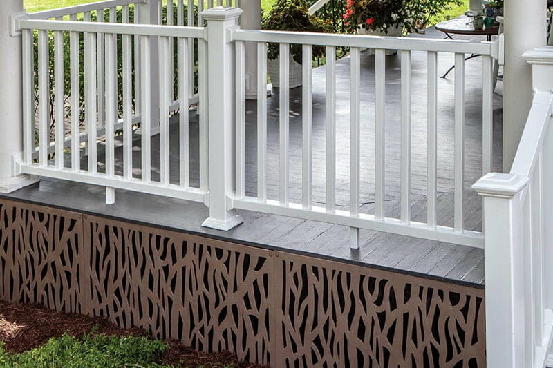 Vinyl deck railings