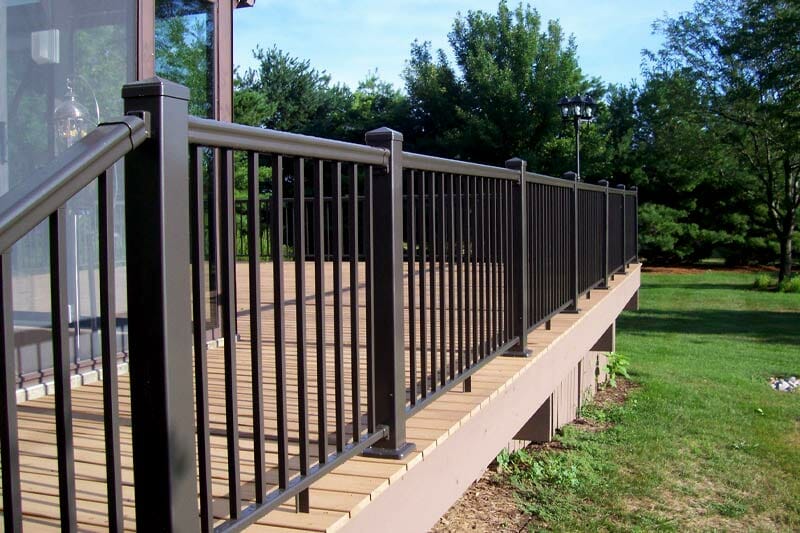 Aluminum posts and rail