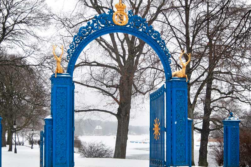 Bright Coloured Wrought Iron Fence