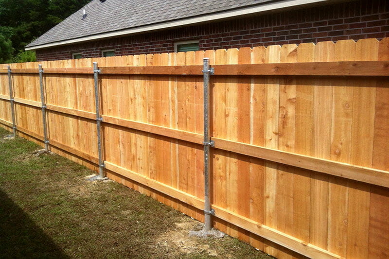 Cost of Wood Fence with Metal Posts