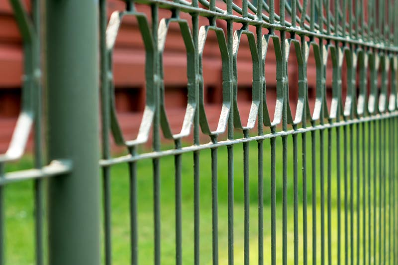 Green Wrought Iron Fence