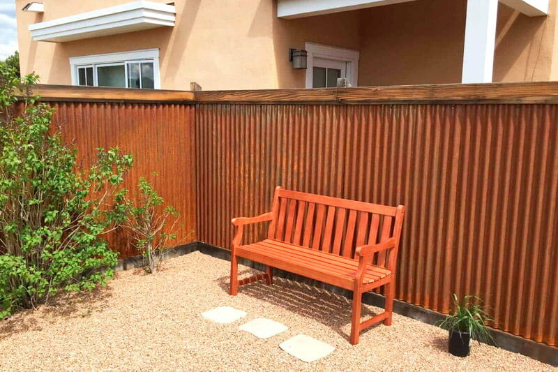 Rustic Corrugated Metal Fencing