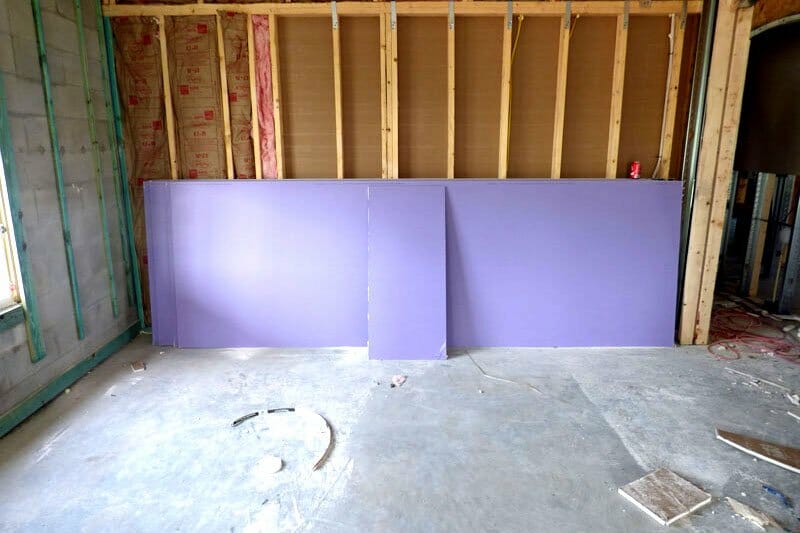Purple drywall