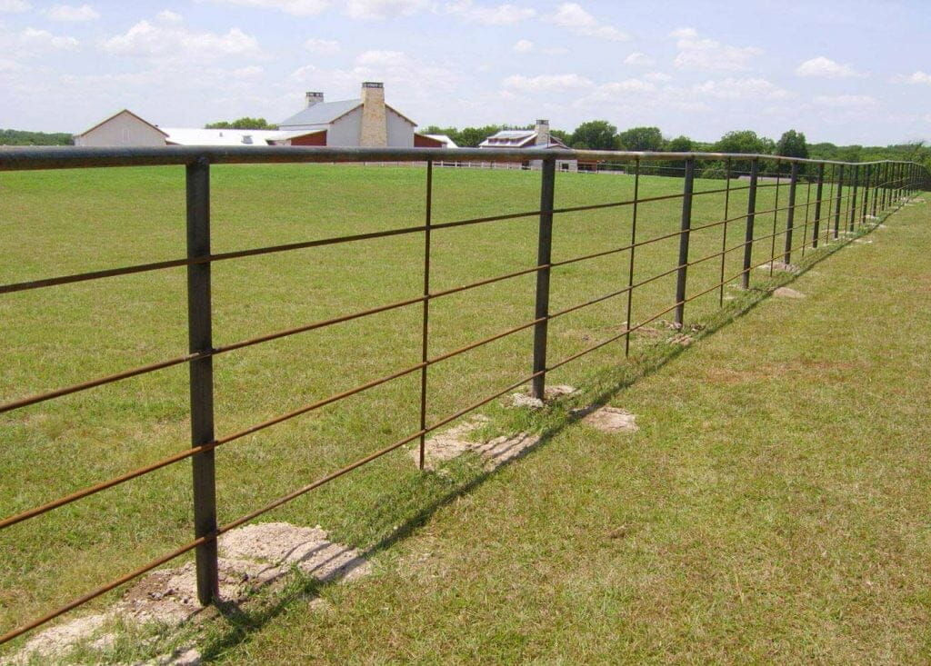 pipe fencing on farm