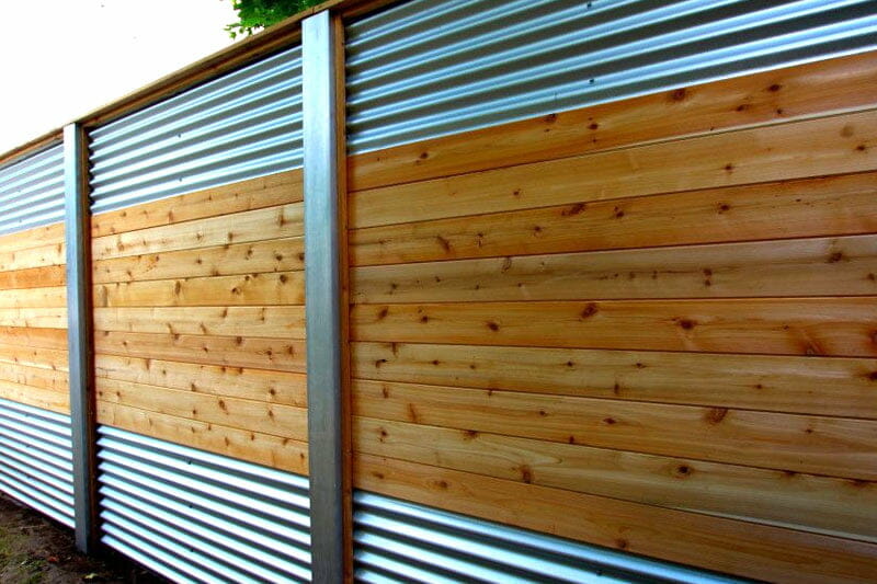 Corrugated Metal Fence vs Wood Fence Comparison