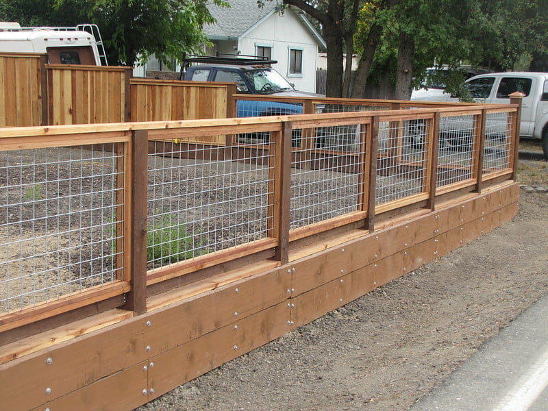 Framed Hog Wire Fence