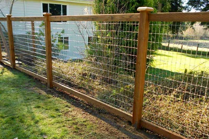 Maintenance of hog wire fence