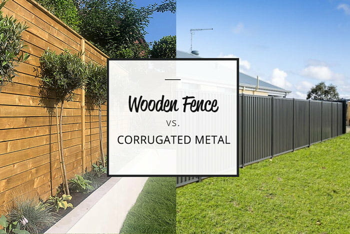 corrugated metal vs wooden fence