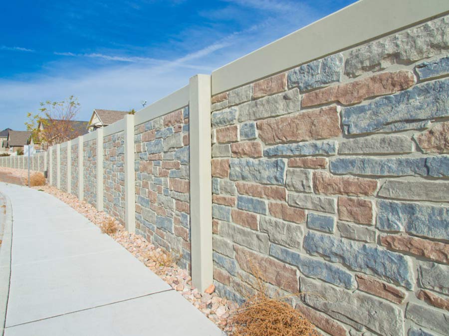 precast concrete fence stone style
