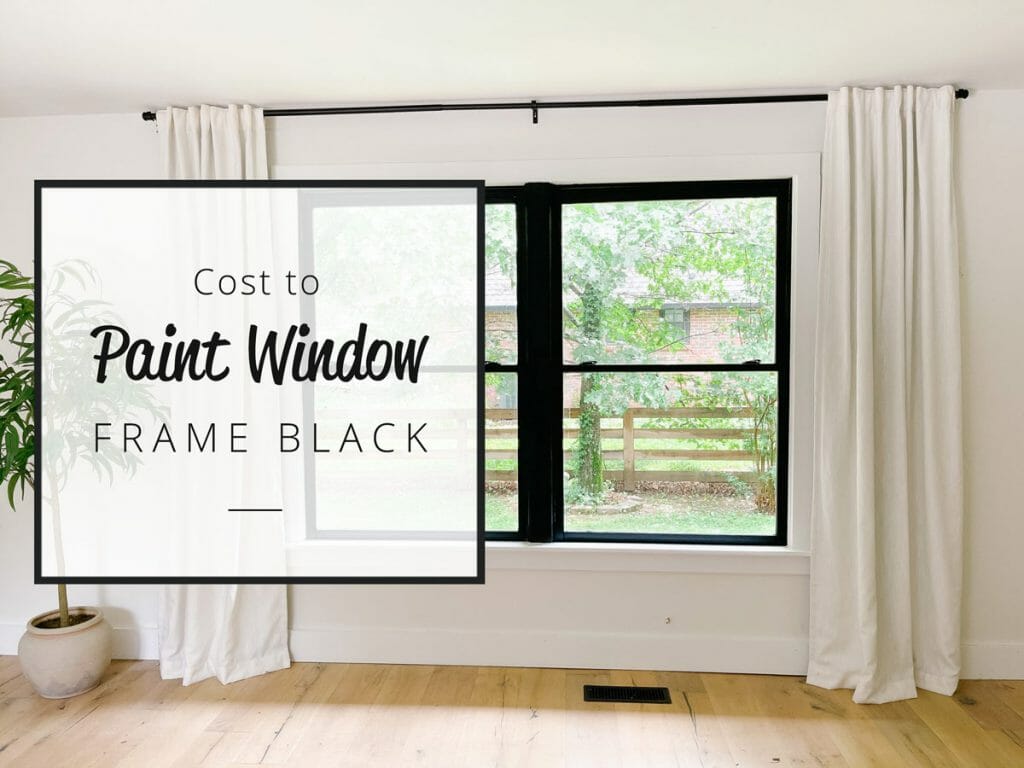 cost to paint a window frame black