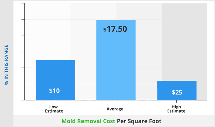 Mold Removal Cost per Square Foot infographics