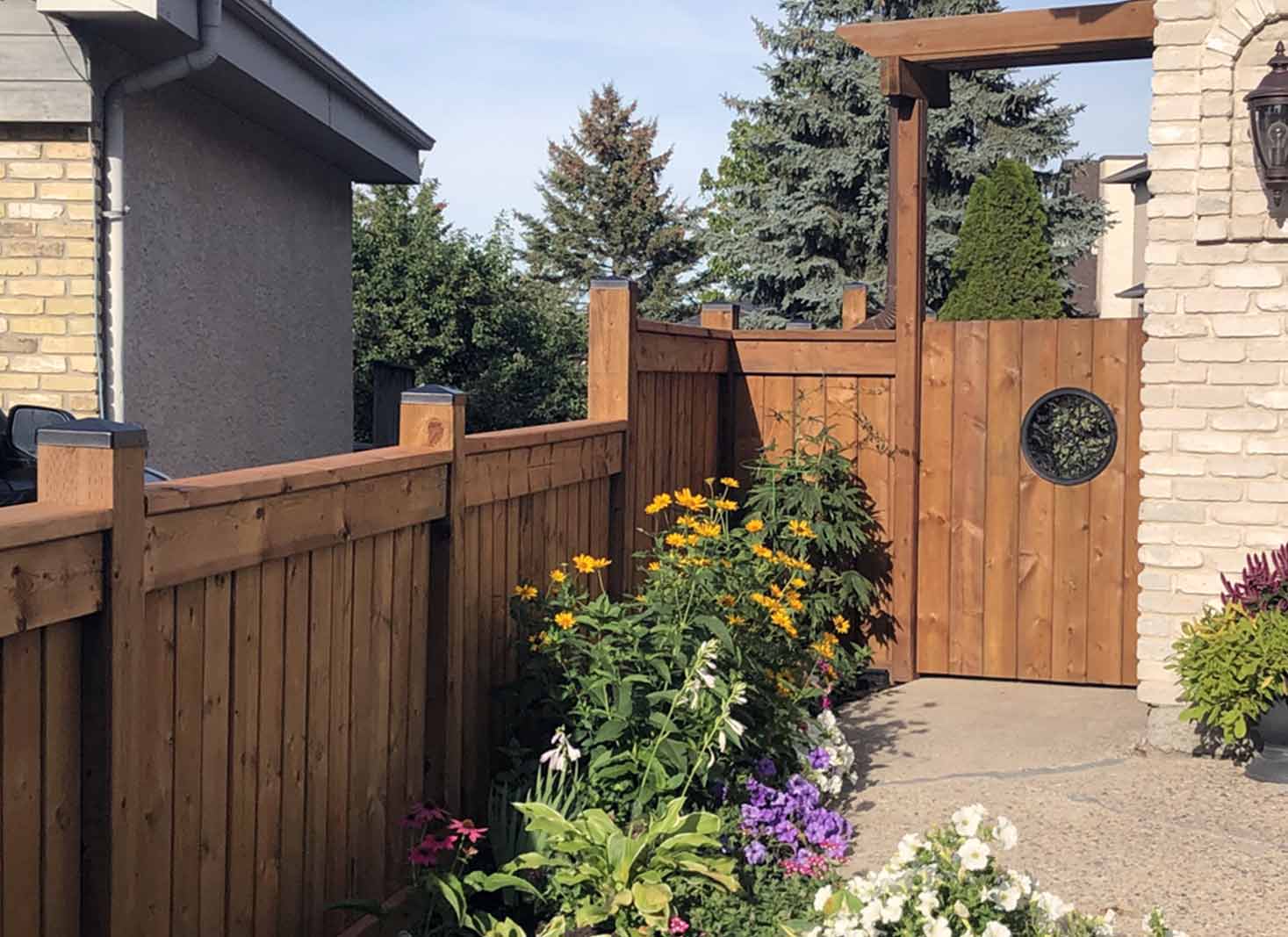 What are the other components of a wood fence