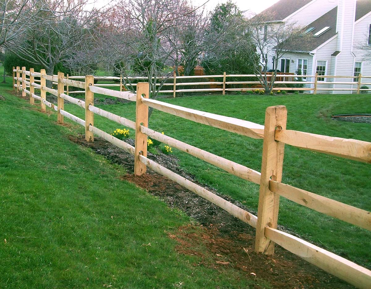 split rail fence quarter acre lot