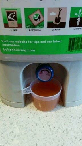 Add waste to your bokashi bucket
